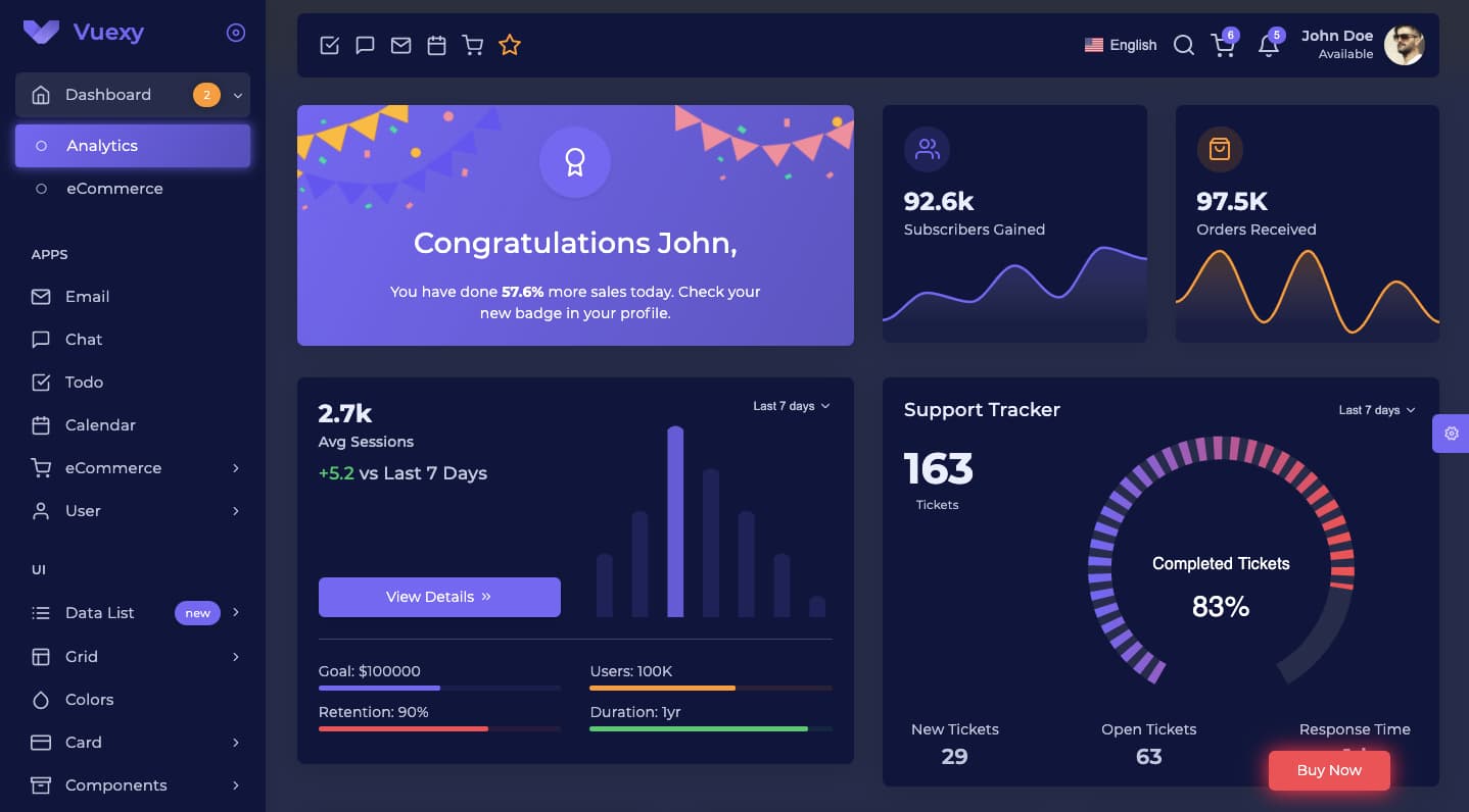 material-design-dashboard-template-free-looney-theirey